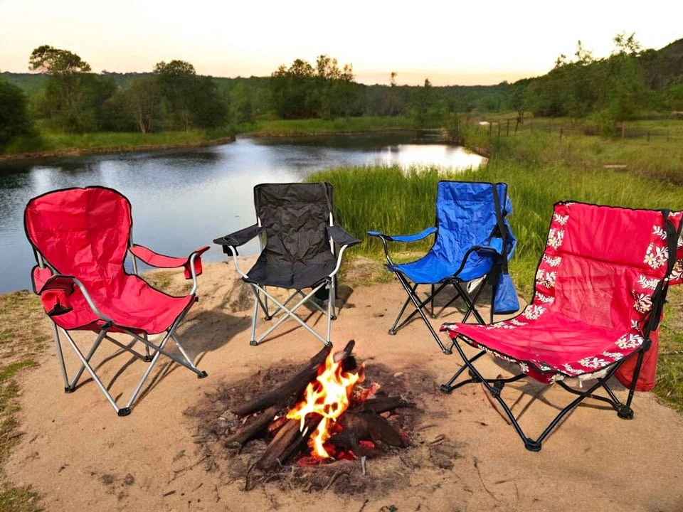 Set of 4 folding chairs for Camping beach