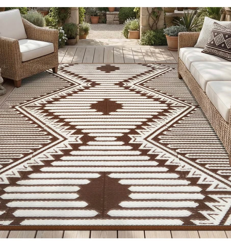 New 6x9 ft Boho Waterproof Outdoor Rug - photo 5