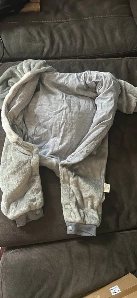 Toddler Wolf Plush Hooded Romper Size 9-12M - photo 2