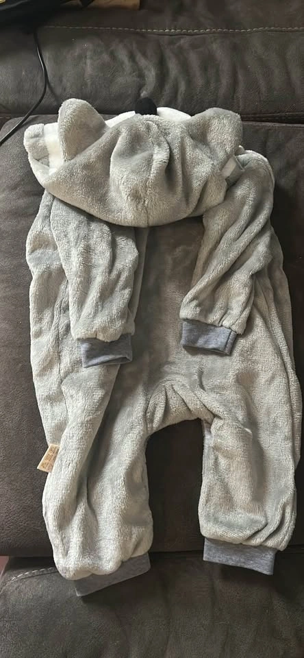Toddler Wolf Plush Hooded Romper Size 9-12M - photo 4