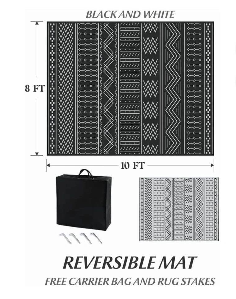 New 8x10 FT Reversible Outdoor Patio Rug - photo 2