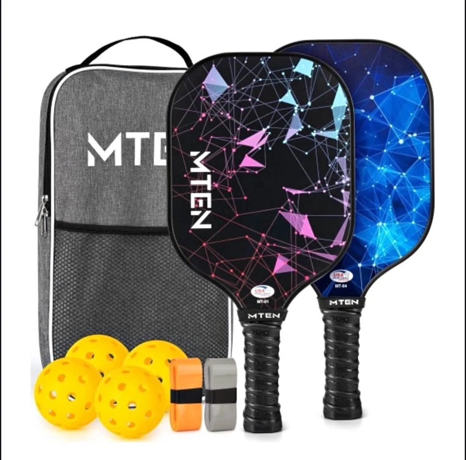 New Fiberglass Pickleball Paddle Set