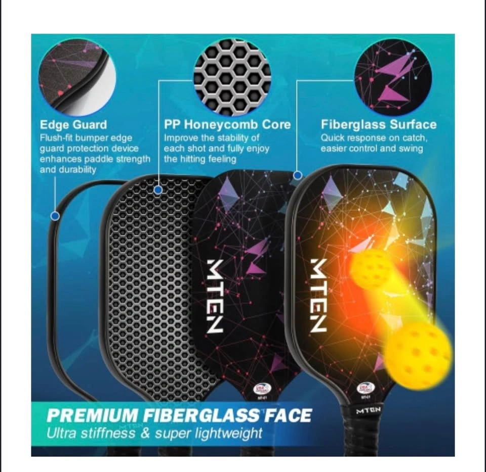 New Fiberglass Pickleball Paddle Set - photo 2