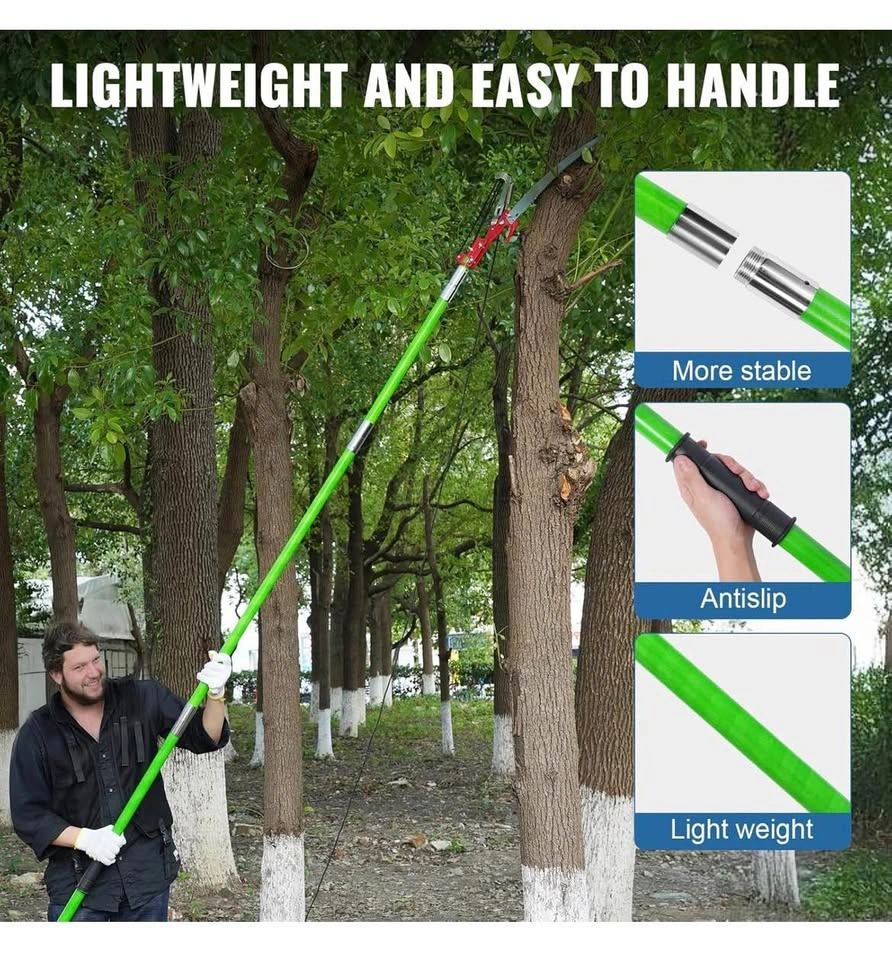 New 30 Ft Manual Pole Saw, Extendable Tree Pruner Set - photo 5