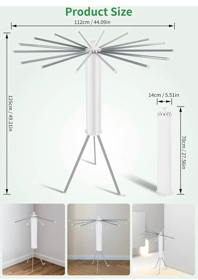 New Tripod Clothes Drying Rack, Portable Foldable Laundry Rack - photo 2