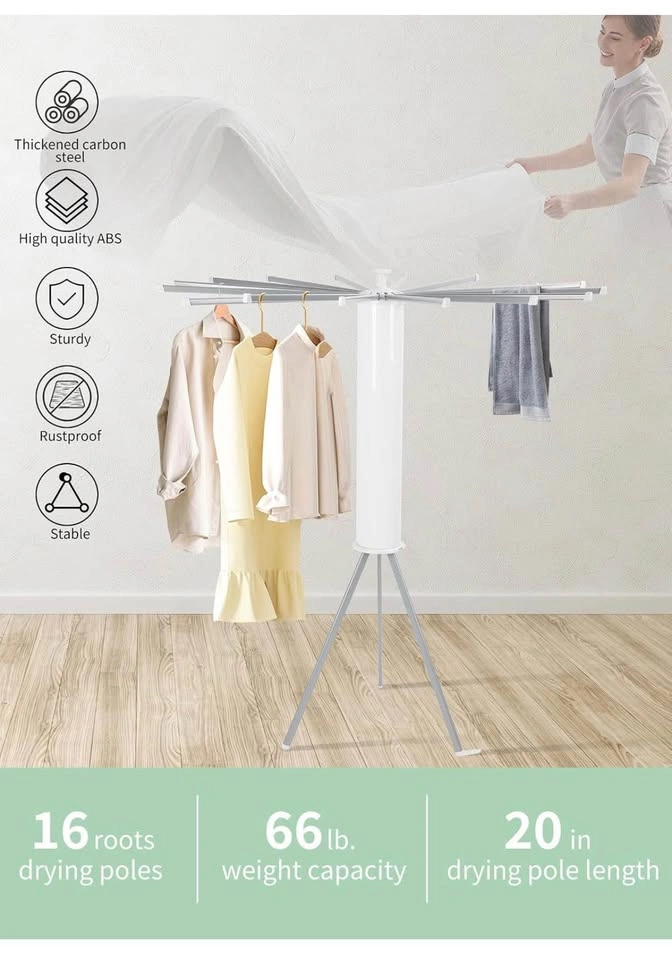 New Tripod Clothes Drying Rack, Portable Foldable Laundry Rack - photo 4