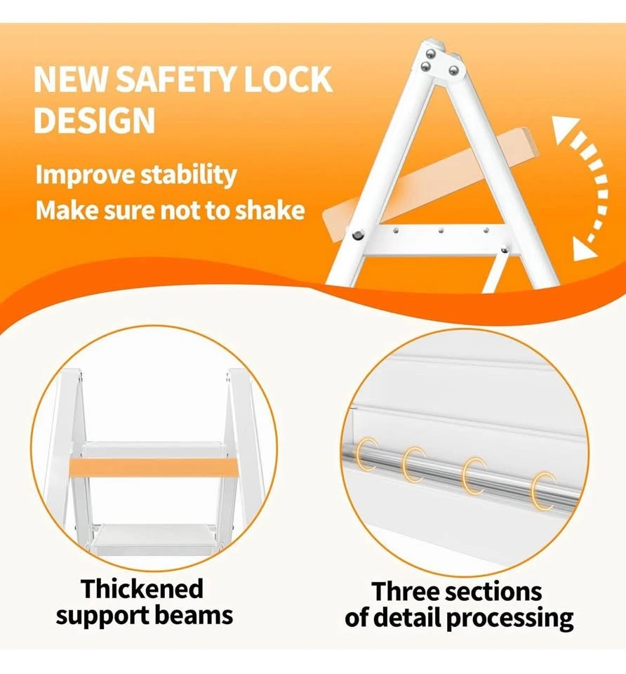 4-Step Aluminum Ladder, Lightweight Folding Step Stool - photo 4