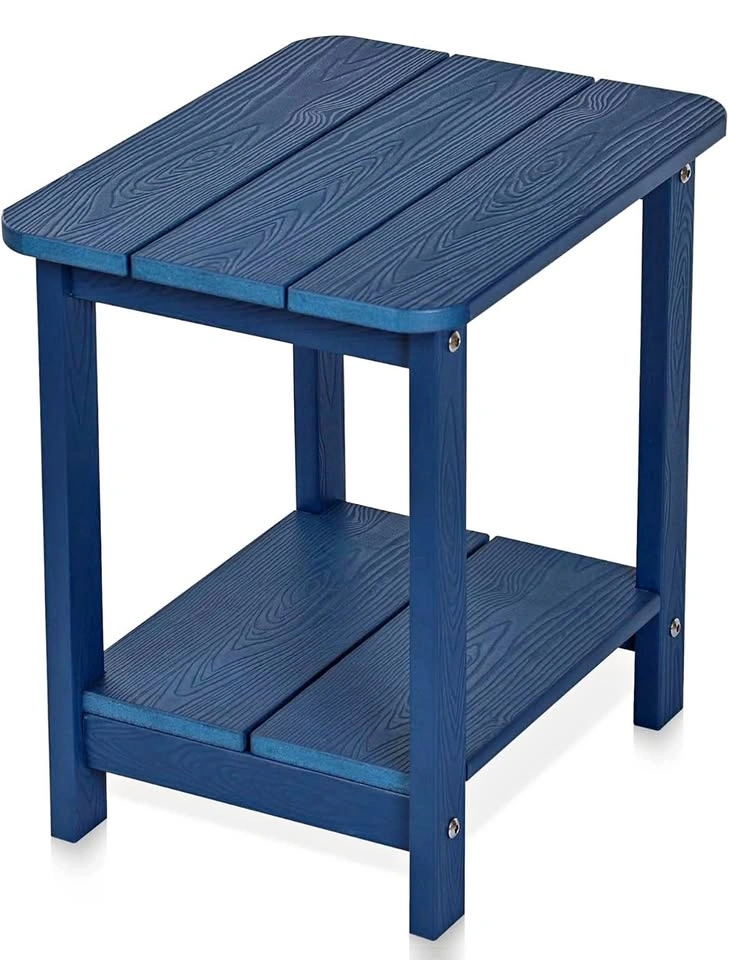 New 2-Tier Outdoor Side Table - Navy Blue
