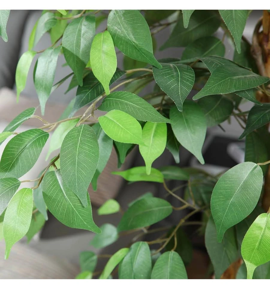 New 7FT Silk Artificial Ficus Tree with Natural Wood Trunk - photo 5