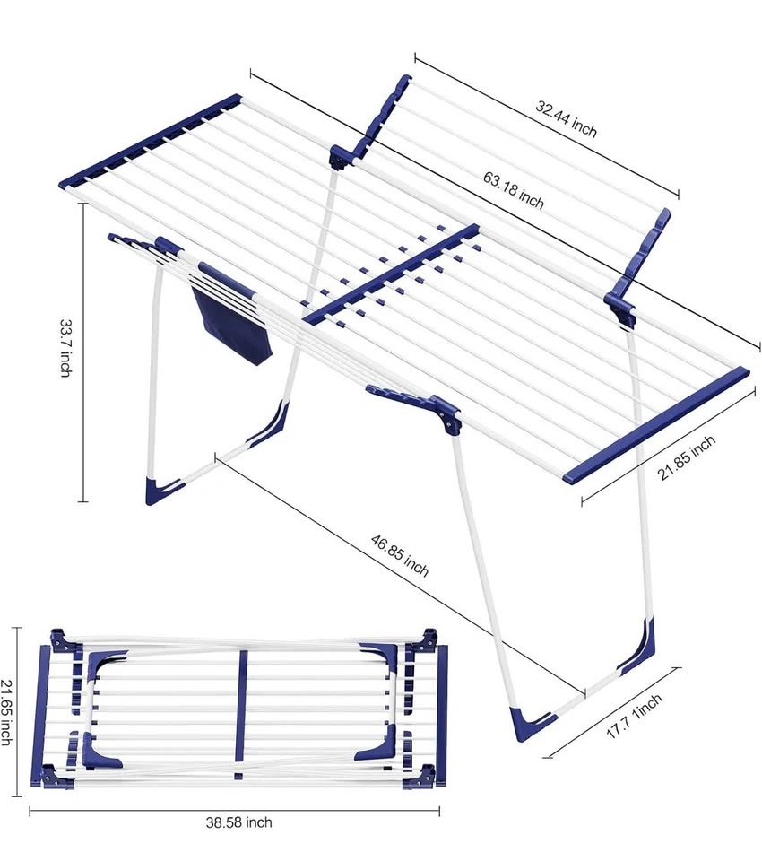 Brand new Foldable Gullwing Laundry Drying Rack with Clips - photo 3