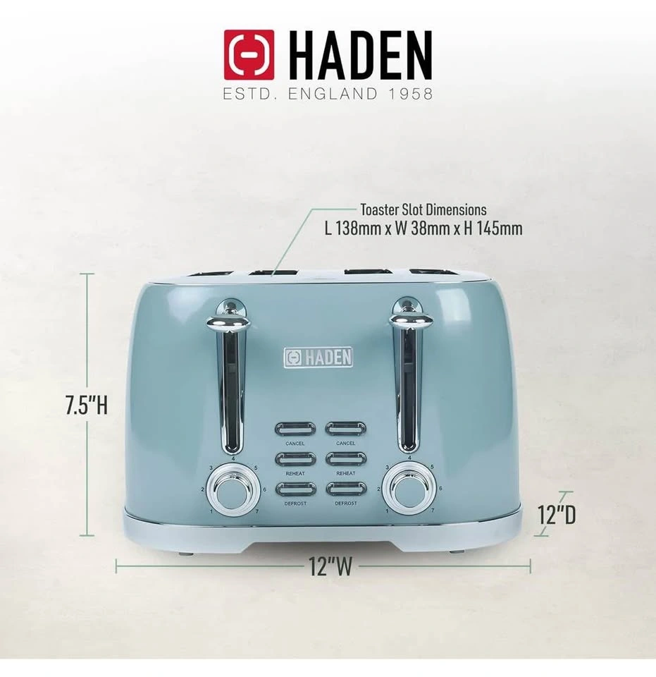 Haden Brighton 4 Slice Stainless Steel Toaster - photo 4
