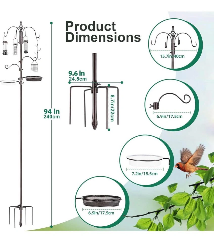New Bird Feeding Station Kit Pole Wild Bird Feeder - photo 2