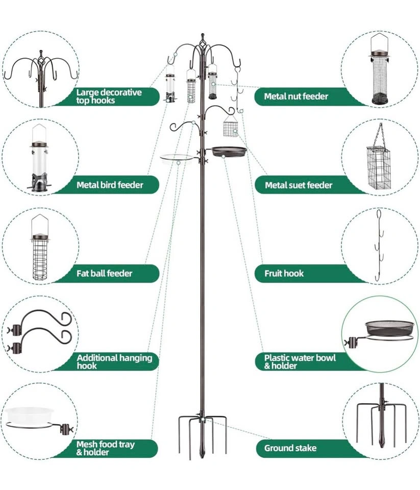 New Bird Feeding Station Kit Pole Wild Bird Feeder - photo 3