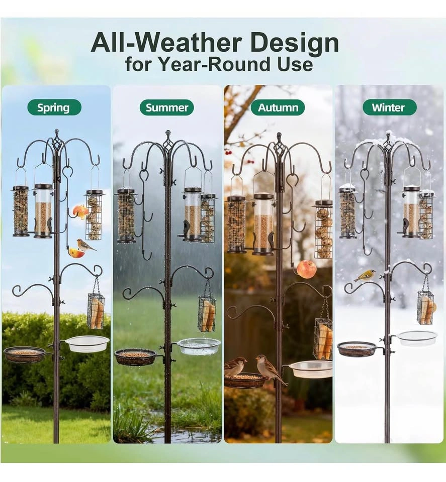 New Bird Feeding Station Kit Pole Wild Bird Feeder - photo 5