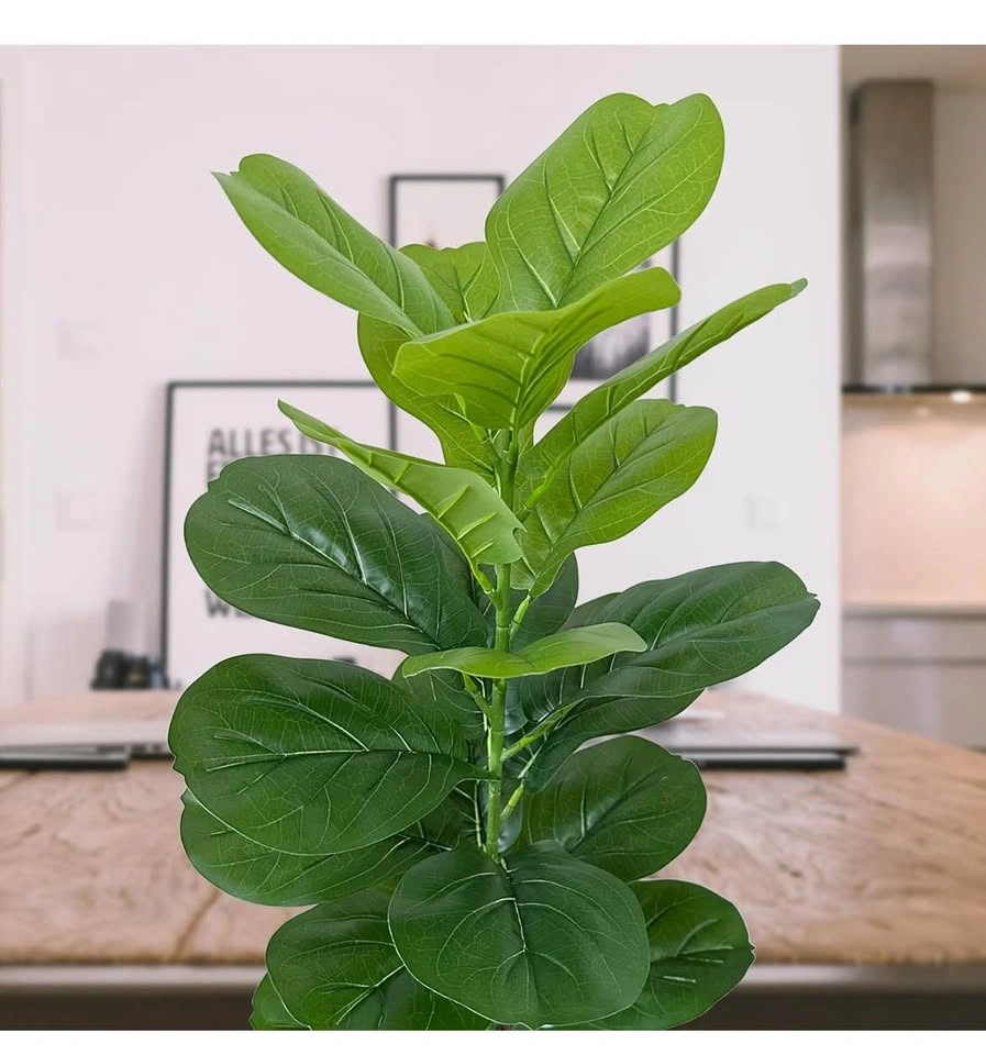 Set of 2 Artificial Fiddle Leaf Fig Trees, 33 Inch - photo 5
