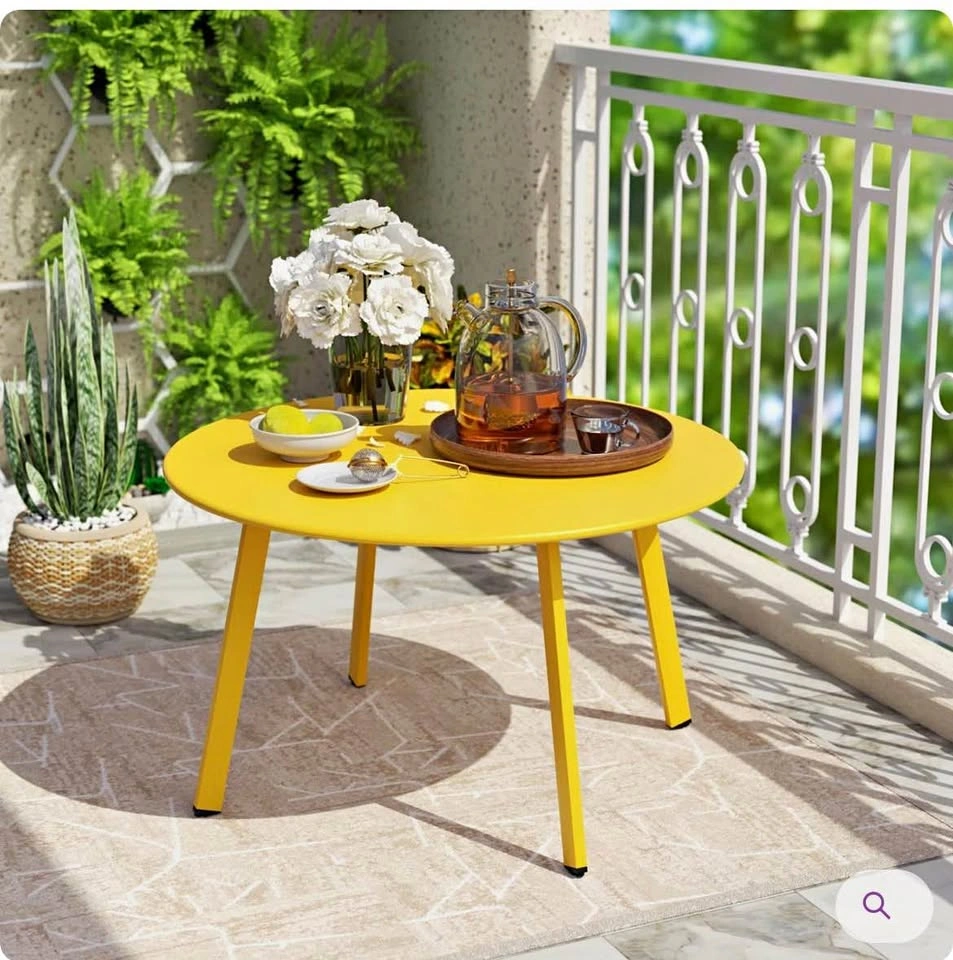 New Outdoor Side Table, Round Patio Coffee Table
