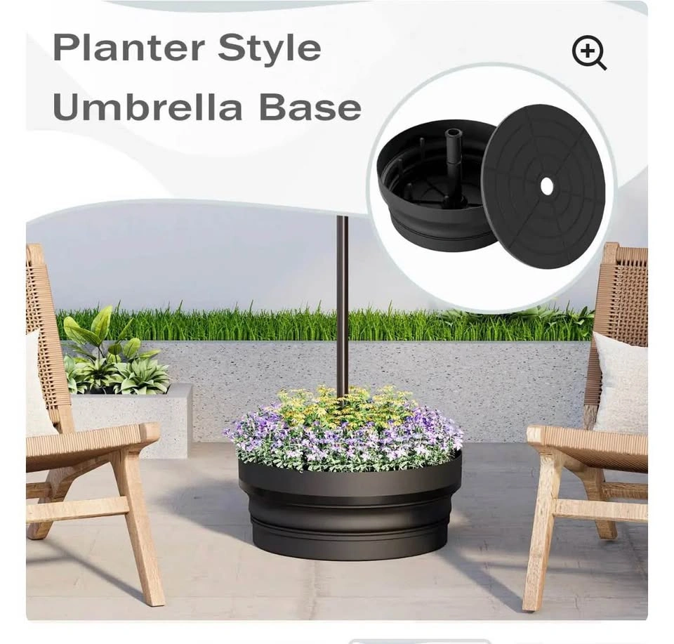 Heavy Duty Outdoor Umbrella Base Foldable 110lbs Adjustable - photo 3