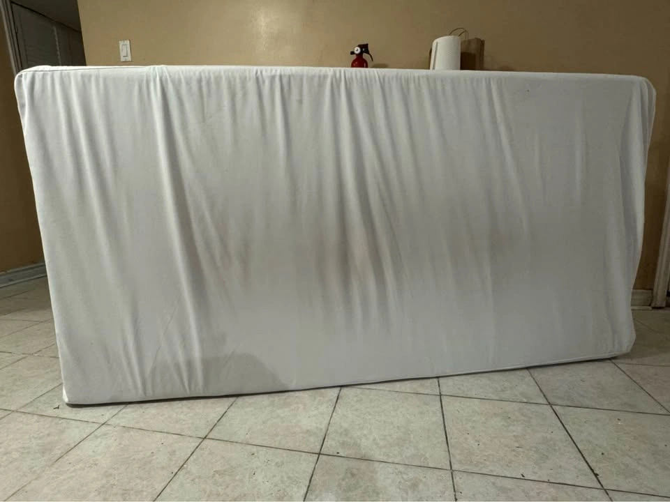 Twin Bed Set: Metallic Frame + Foam Mattress & Cover - photo 4