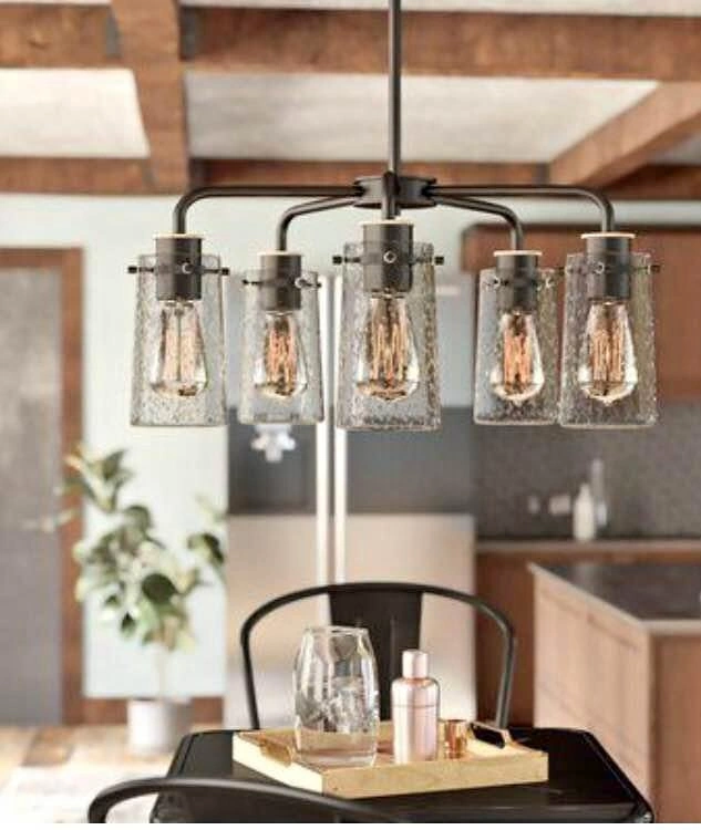 New 5-Light Classic Traditional Chandelier in Brown