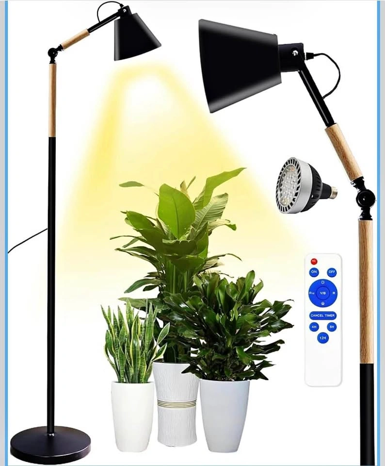 New Standing Plant Grow Light, Full Spectrum LED, 4/8/12H Timer