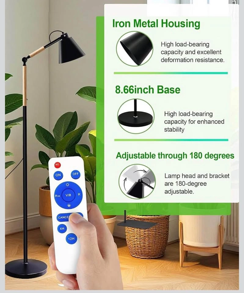 New Standing Plant Grow Light, Full Spectrum LED, 4/8/12H Timer - photo 4