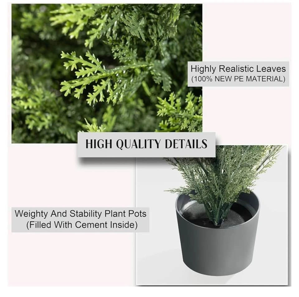 6FT Artificial Topiary Cedar Tree UV Protection - photo 4