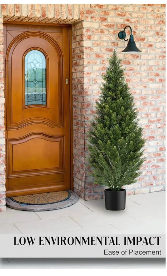 6FT Artificial Topiary Cedar Tree UV Protection - photo 5