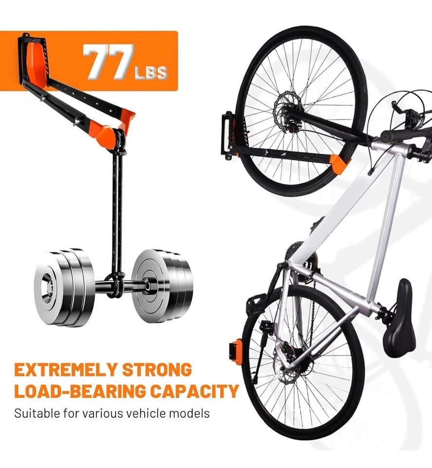 New Swivel Bike Rack Wall Mount, 2 PCS Bike Hanger - photo 3