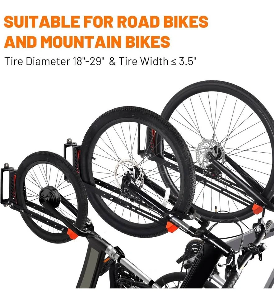 New Swivel Bike Rack Wall Mount, 2 PCS Bike Hanger - photo 5