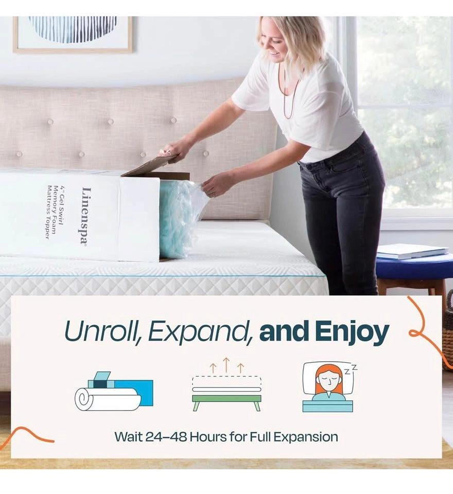 New 2 Inch Memory Foam Mattress Topper, King - photo 4