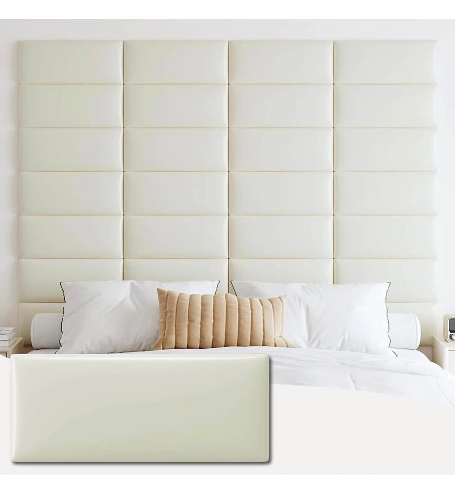 New Wall Mounted Upholstered Queen Headboard 3D Wall Panels