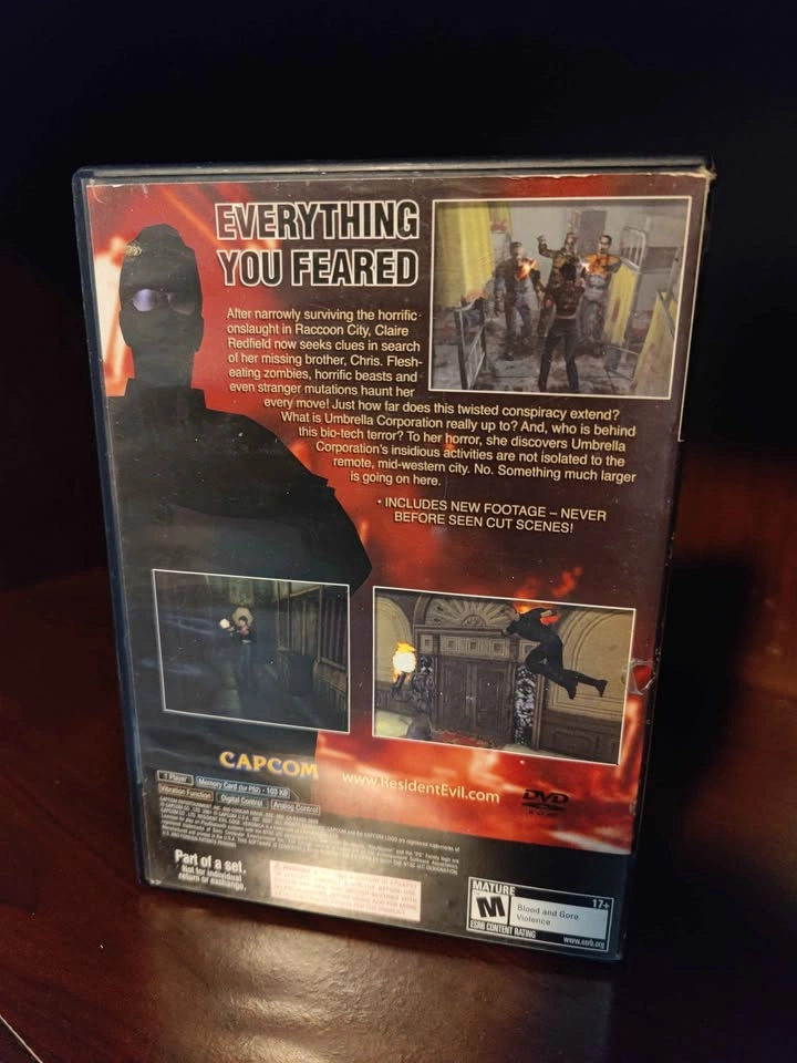 Resident evil code Veronica X PS2 disk and case - photo 2