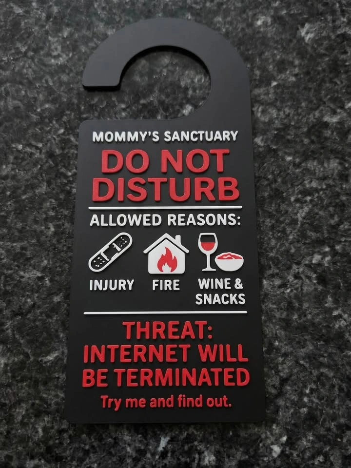 Mommy's Sanctuary Do Not Disturb Door Hanger - photo 2