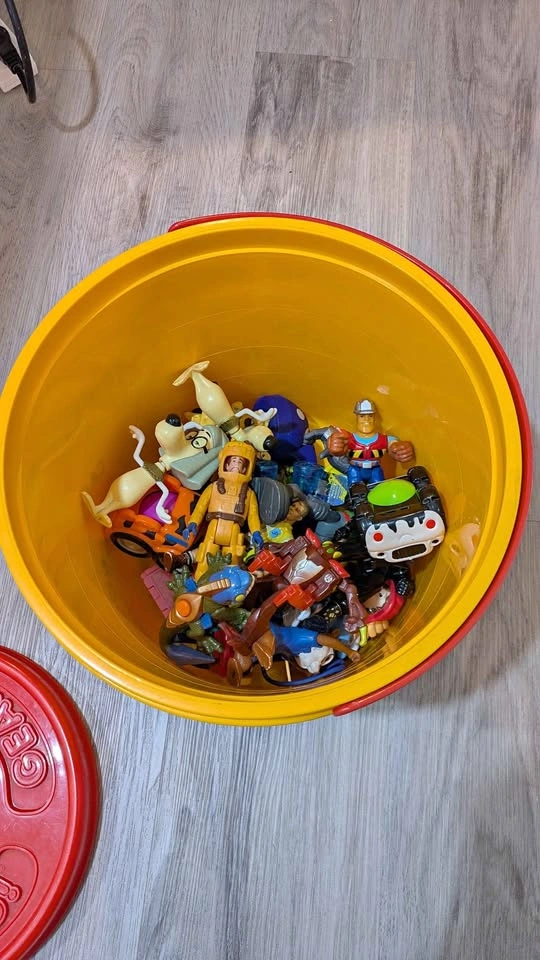 Huge Bin of 30+ Mixed Toys