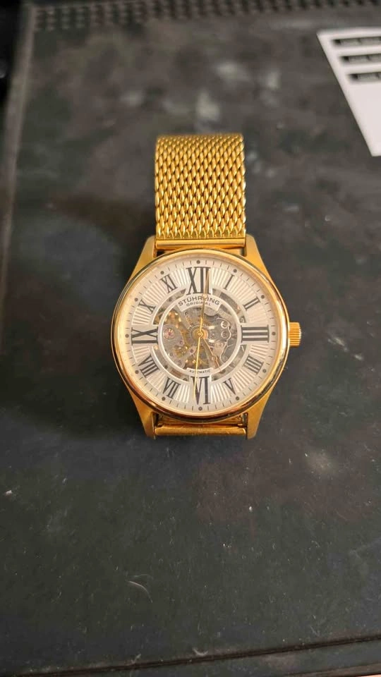 Stuhrling Automatic Stainless Gold Tone