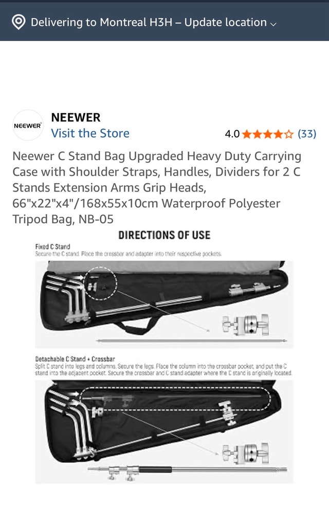 NEEWER TRIPOD BAG - photo 3