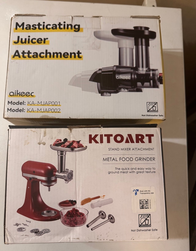 Kitchen Aid Compatible Stand Up Mixer Attachments