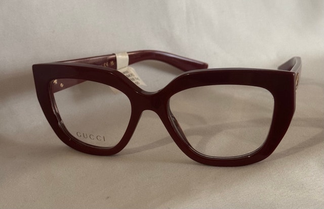 Authentic Gucci Burgundy Cat-Eye Frames