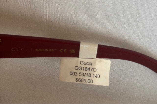 Authentic Gucci Burgundy Cat-Eye Frames - photo 4
