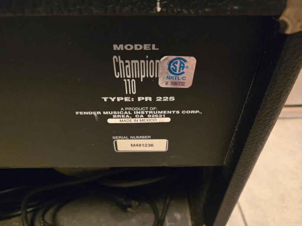 Fender Champion 110 Guitar Combo Amp - Vintage image indicator(4)
