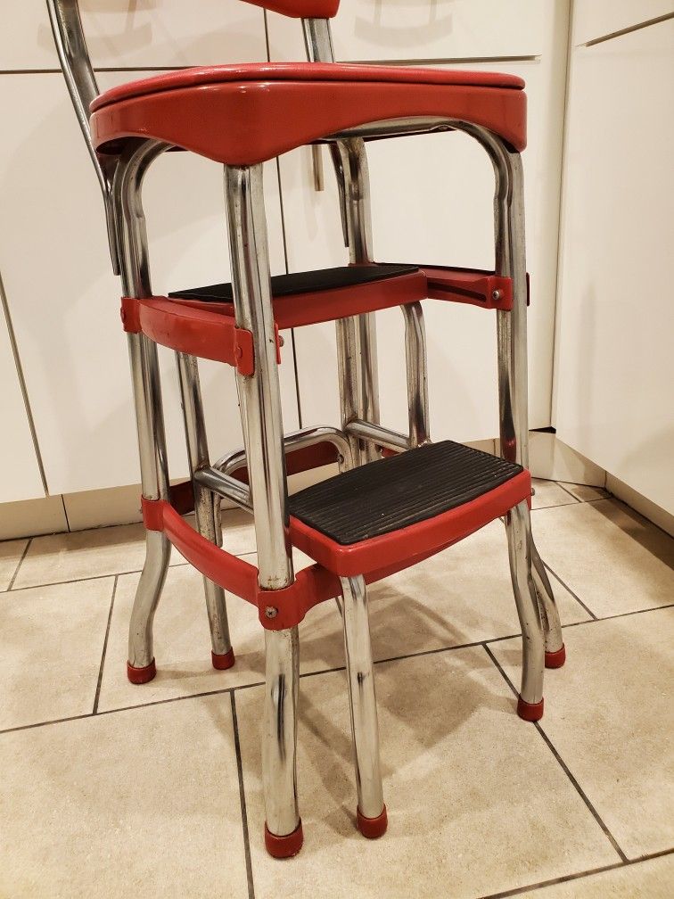 Cosco Retro Counter Stool with Pull Out Step Stool - photo 3