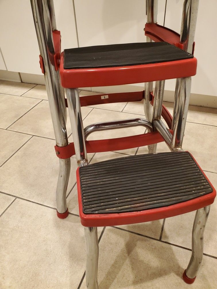 Cosco Retro Counter Stool with Pull Out Step Stool - photo 4