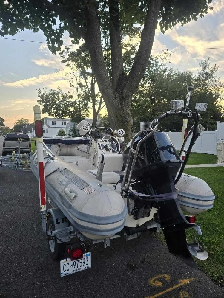 1999 Caribe 13' Rubber Inflatable Boat w/ 40 HP Mercury image indicator(3)