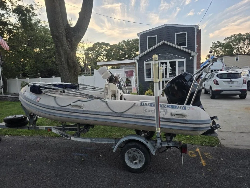 1999 Caribe 13' Rubber Inflatable Boat w/ 40 HP Mercury image indicator(4)