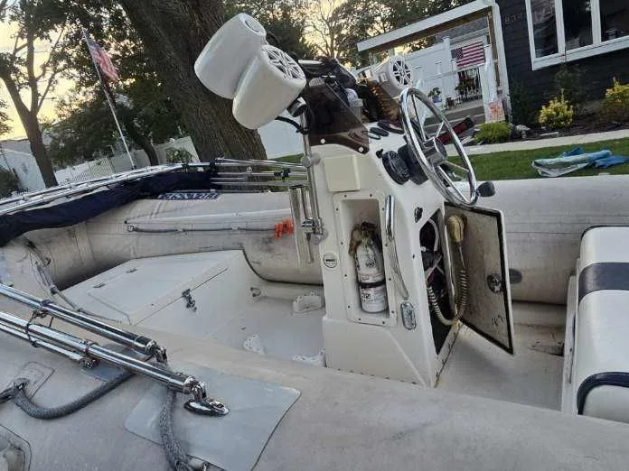 1999 Caribe 13' Rubber Inflatable Boat w/ 40 HP Mercury image indicator(6)