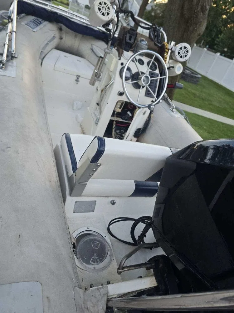 1999 Caribe 13' Rubber Inflatable Boat w/ 40 HP Mercury image indicator(8)
