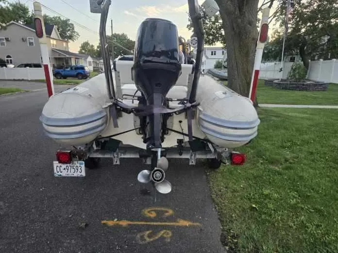1999 Caribe 13' Rubber Inflatable Boat w/ 40 HP Mercury image indicator(9)