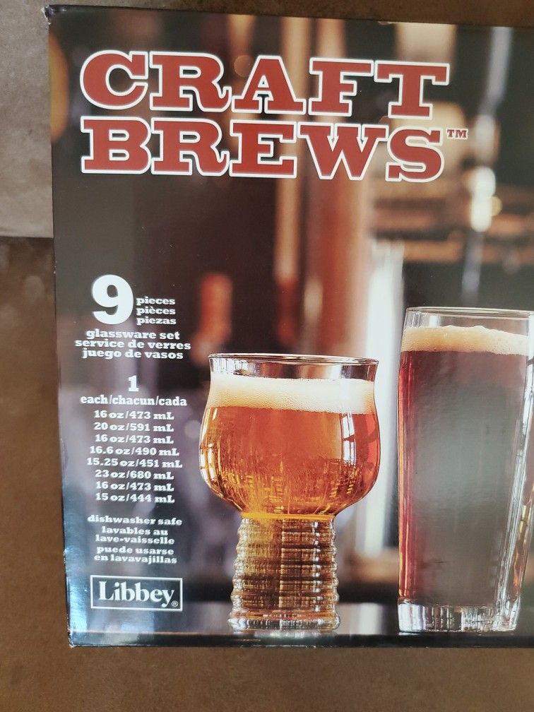 Craft Brews - 9 Piece Glassware Set By Libbey