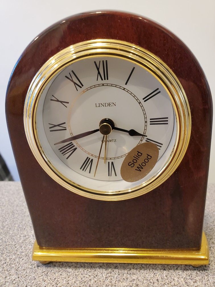 Linden Table Clock Quartz Alarm - New In Box
