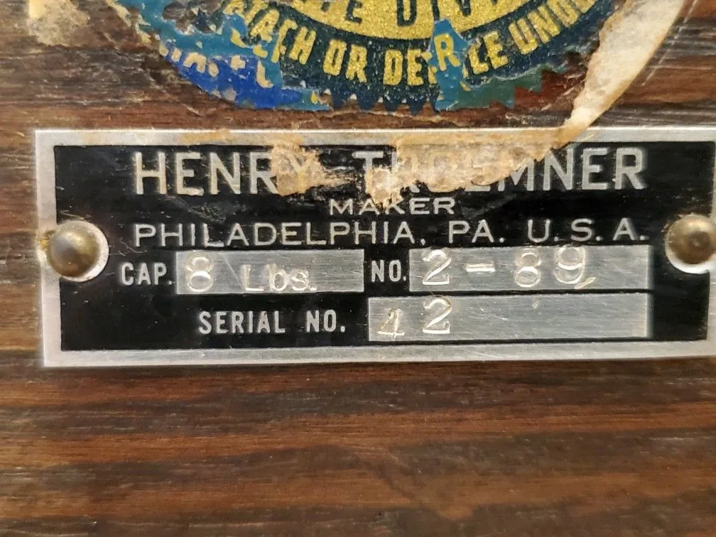 Antique Henry Troemner Oak Apothecary Balance Scale image indicator(2)